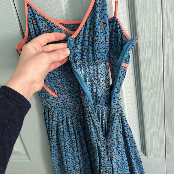 Cooperative Y2K Babydoll Mini Dress 0 Abstract Rave Sleeveless Back Cutout - Picture 5 of 9